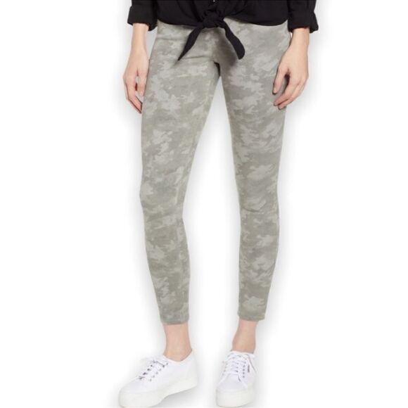 SPANX Jean-ish Stone Wash Green Grey Camo High Rise Ankle Jegging Leggings 1X - Picture 5 of 16